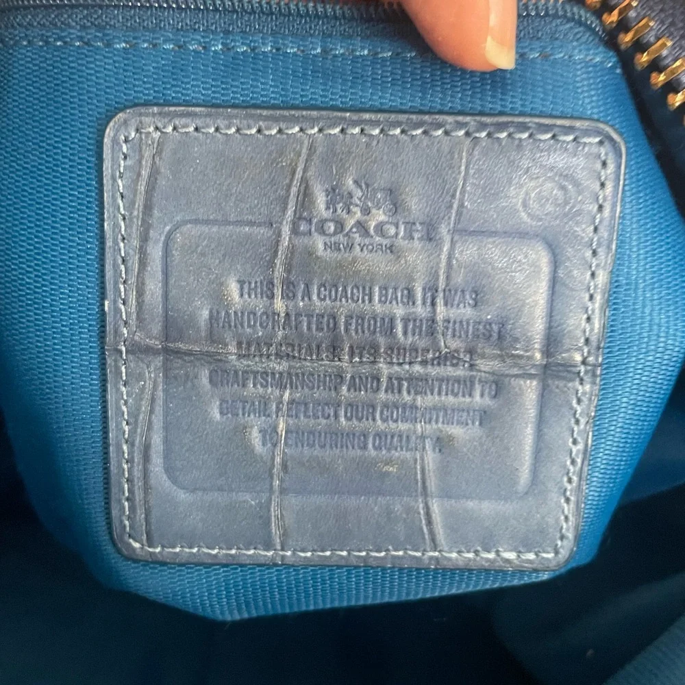 VINTAGE RARE COACH CROC EMBOSSED BUCKET LARGE BAG - Picture 10 of 12